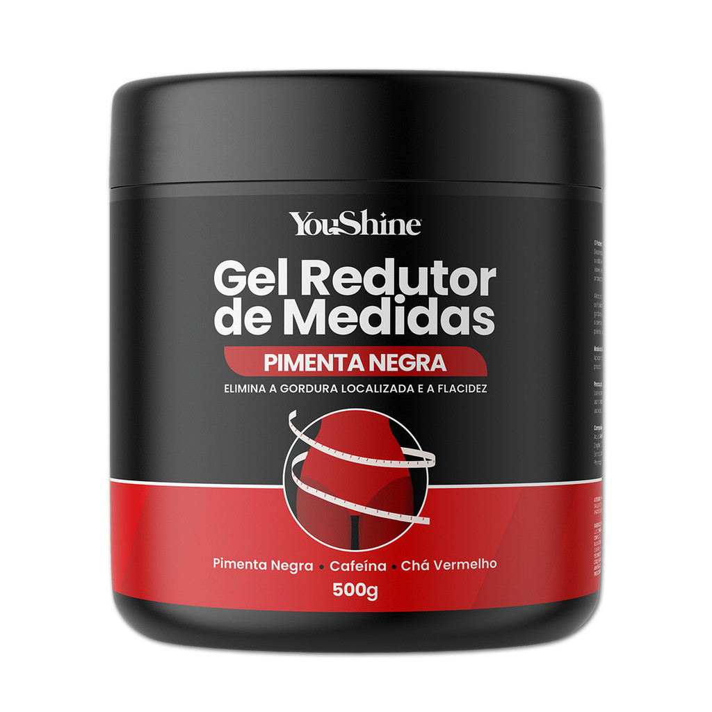 Gel Redutor de Medidas Pimenta Negra YouShine 500g Elimina Gordura Localizada Flacidez e Celulites em Oferta na Shopee