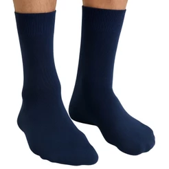 Meia Masculina Cano Alto Rikam Básica Lisa Respirável Casual Social Algodão Respirável Leve