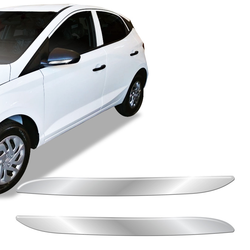 Adesivo Retrovisor Compativel C/ HB20 2020/ Cromado Resinado