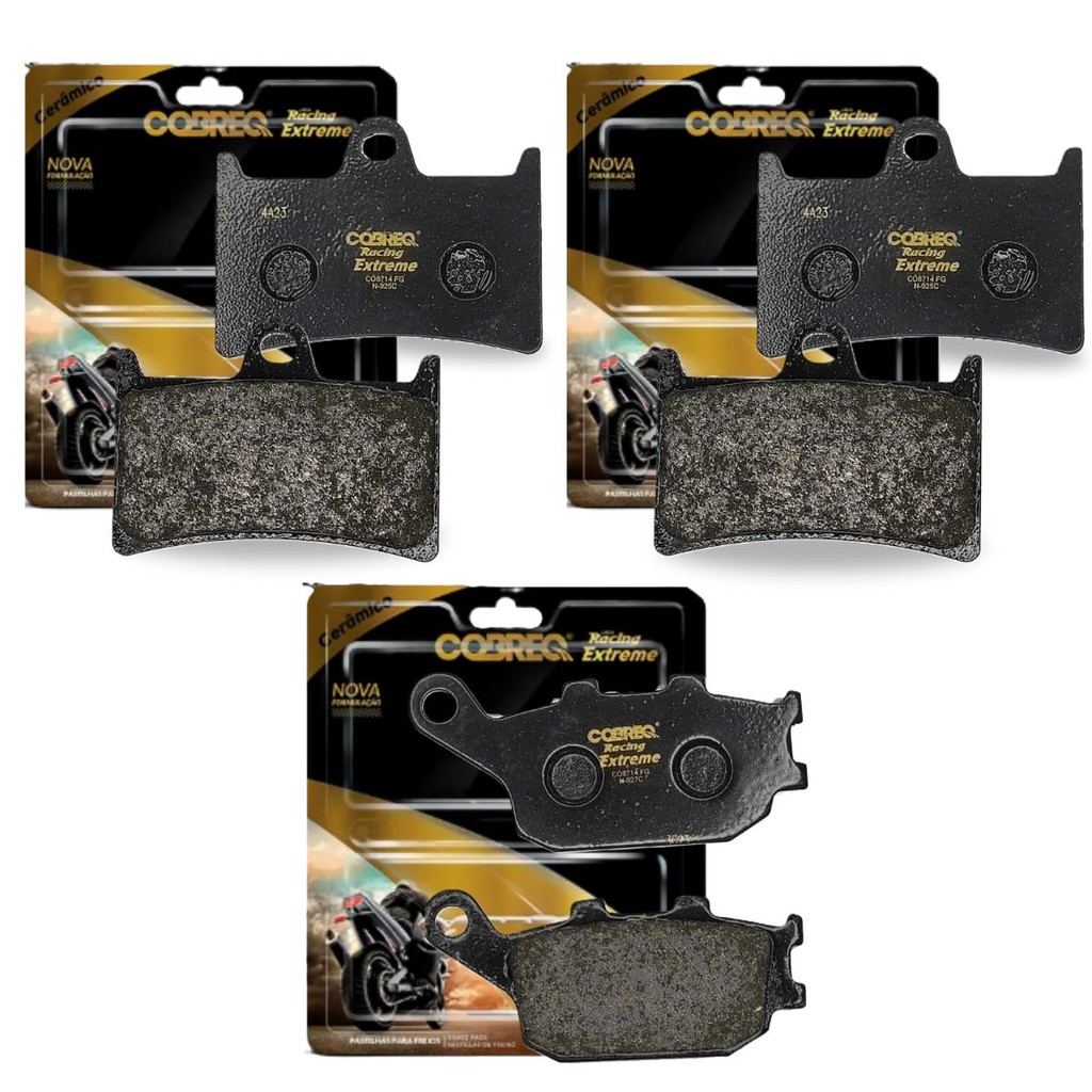 Kit Pastilhas de Freio Mt 01 / Mt 07 / Mt 09 850 / Yzf R6 Cobreq (Cerâmica)