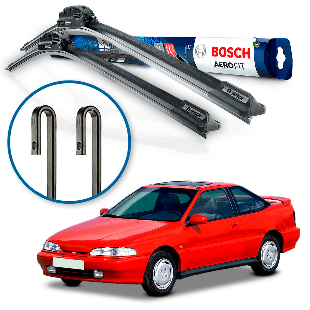 Par Palheta Limpador Parabrisa Bosch Hyundai Scoupe 1992 1993 1994 1995