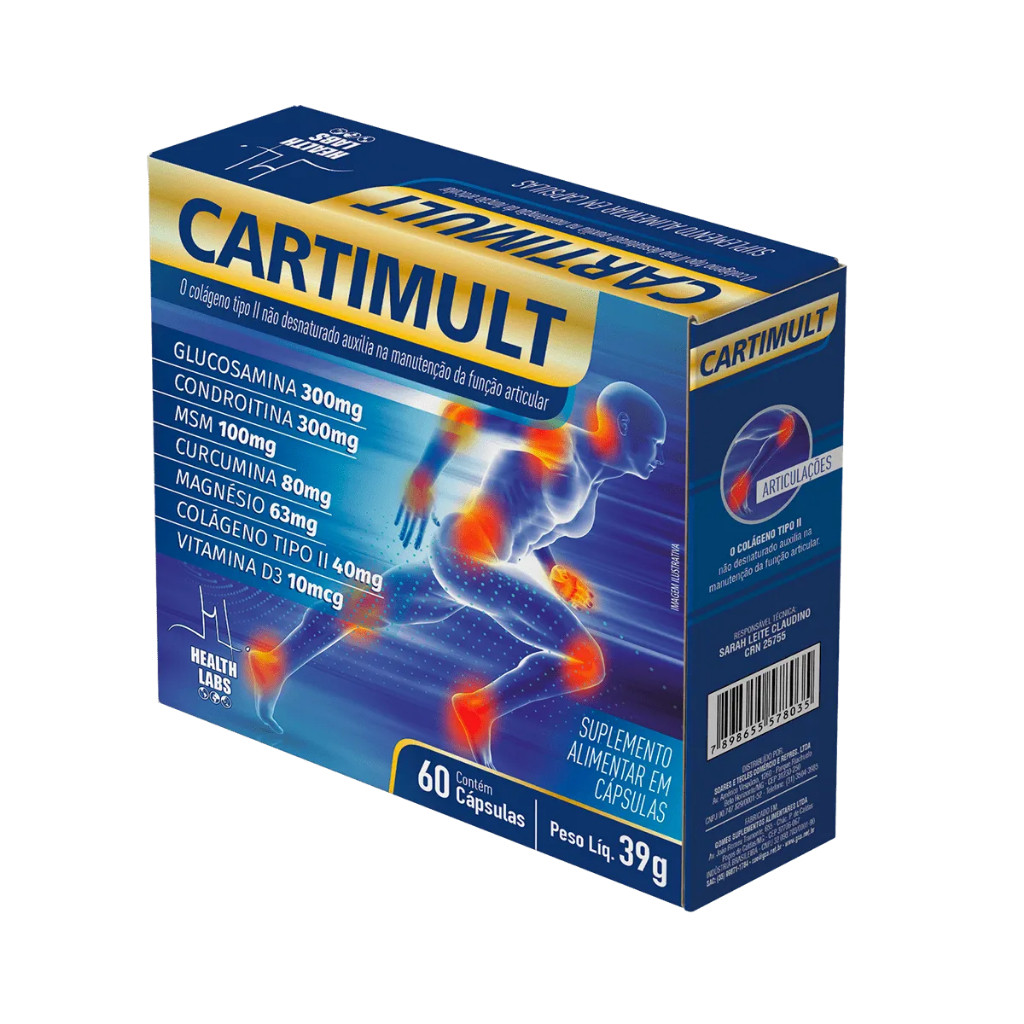 Colágeno CartMulti 60 Cápsulas - Health Labs em Oferta na Shopee