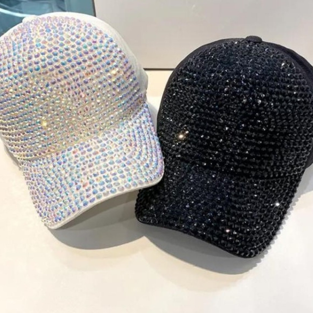 1 Peça Boné de Beisebol Feminino com Proteção Solar de Cor AB Decorado com Strass, para Halloween em Oferta na Shopee