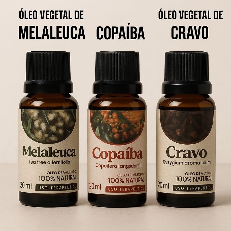 KIT Óleo de Melaleuca+Copaíba+cravo100% natural 20ml ///D