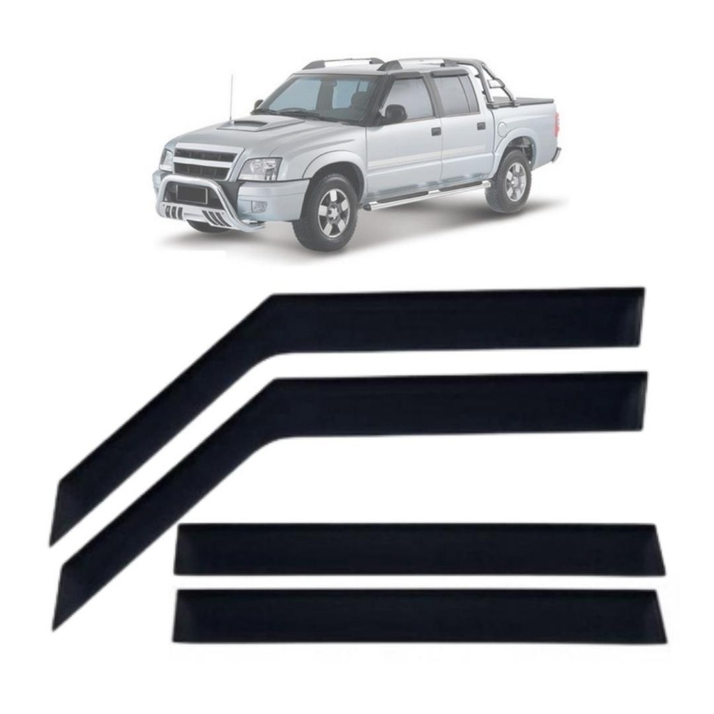 Calha de Chuva TG Poli Chevrolet S10 1996 até 2011 em Oferta na Shopee