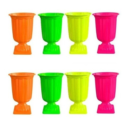 Kit 2 Vaso Grego Neon - Taça Romana - Floreira
