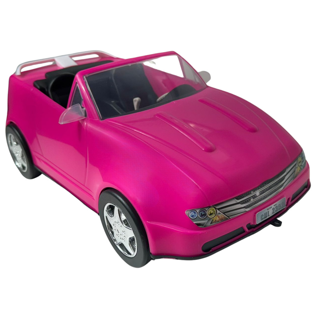 Carro Conversível Para Boneca Infantil Compatível C/ Barbie Rosa Brinquedo Infantil