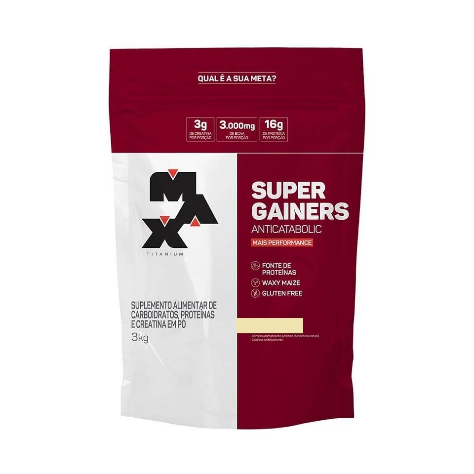 Super Gainers 3kg Baunilha Max Titanium Max Titanium