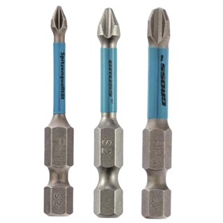Kit 3 Ponta Bits de Impacto Ph1 Ph2 Ph3 50MM Conexão rosqueada torção aço cromo Gross em Oferta na Shopee