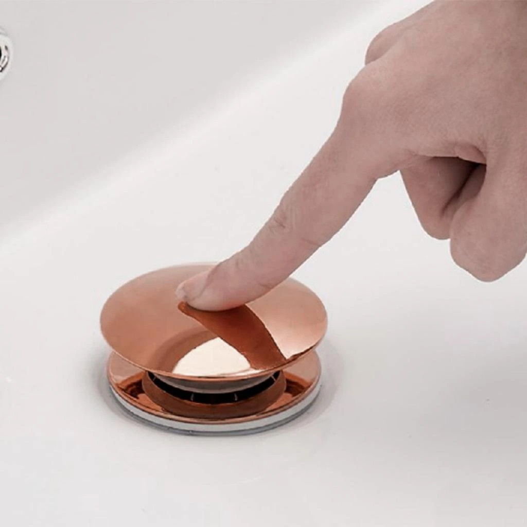 Valvula lopazzi Click Ralo Rose Gold Para Pia Cuba Lavatório Banheiro Lavabo Conexão 7/8 Aço Inox 304 Luxo