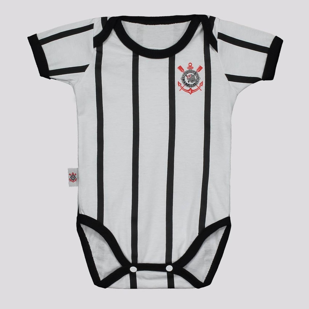 Body Corinthians Jogo Infantil Branco
