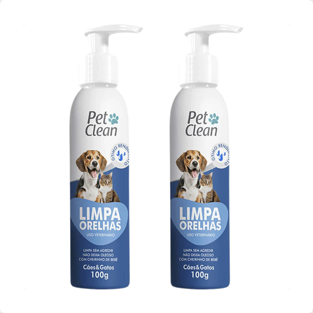 Kit 2 Limpa Orelha Pet Clean - 100g em Oferta na Shopee