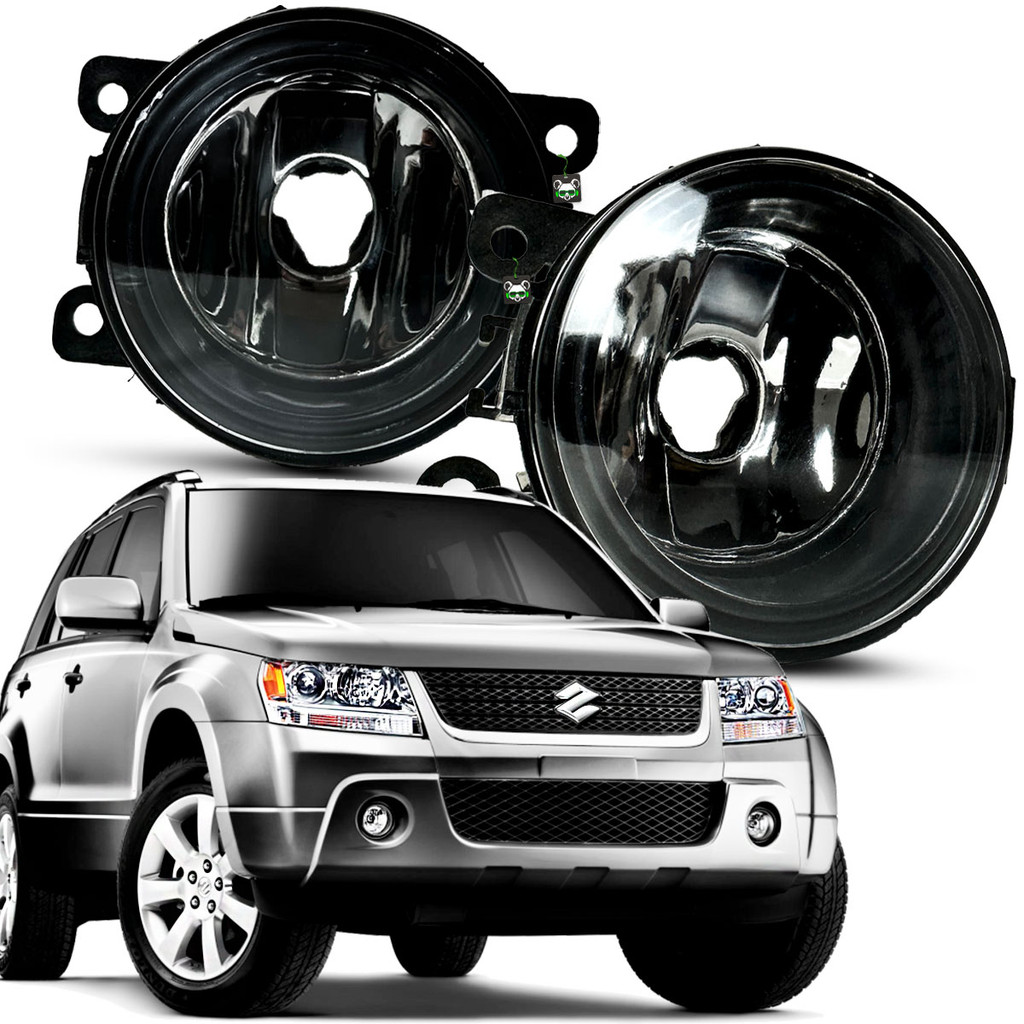 Par Farol Auxiliar Milha Aro Preto Grand Vitara 2008 2009 2010 2011 2012 - Automobiles