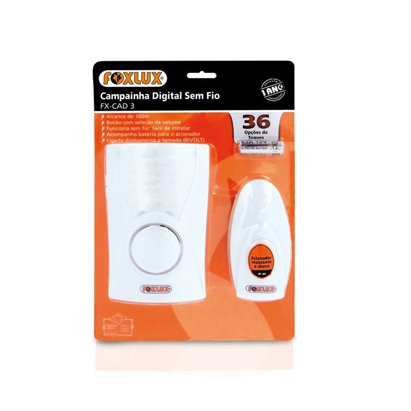 Campainha Digital Alcance  40M Digital Foxlux Bivolt