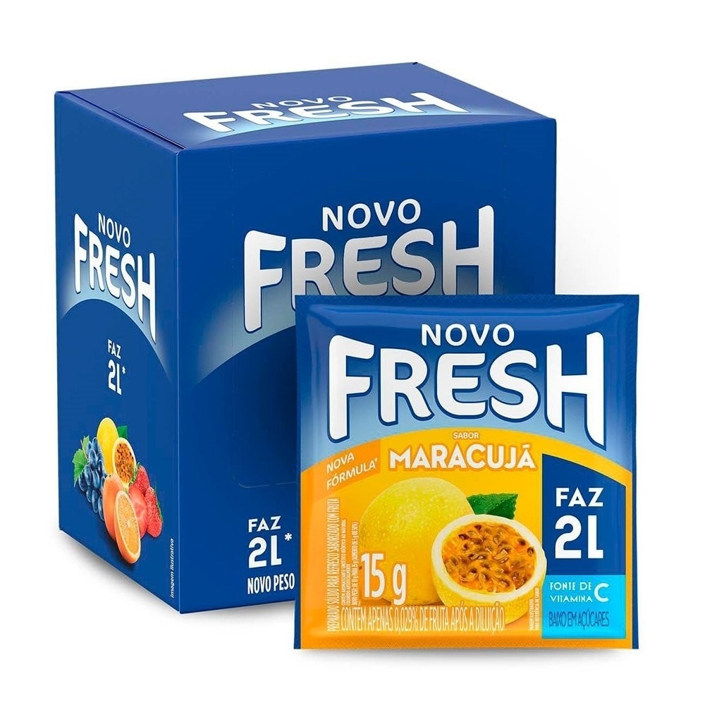 Refresco em Pó Fresh Maracujá 15g Display com 15 Unidades
