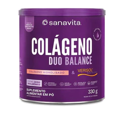 Colágeno Duo Balance Hibiscus e Frutas Roxas 330g Sanavita