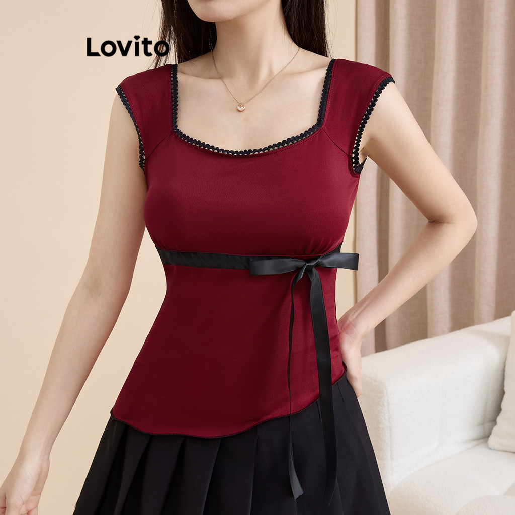 Lovito Regata Colorblock Lisa Elegante para Mulheres L109MD508 - Women Clothes
