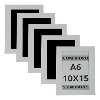 Kit 5 Porta Retratos 10x15 A6 Foto  C/ Vidro Mesa E Parede em Oferta na Shopee