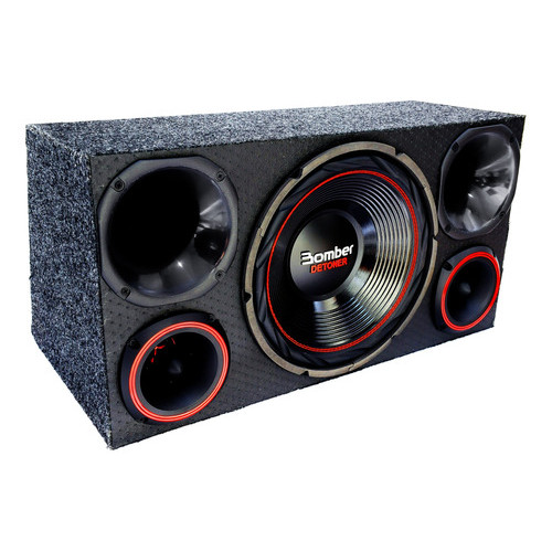 Caixa Trio Carro Som Automotivo Sub Bomber Detoner 12 Poleg