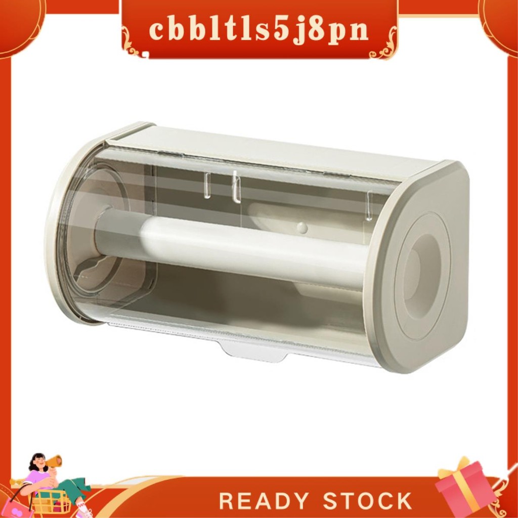 cbbltls5j8pn Organizador De Toalha De Papel Para Banheiro Suporte De Montagem Em Parede De Rolo Grande Com Capa Transpar em Oferta na Shopee