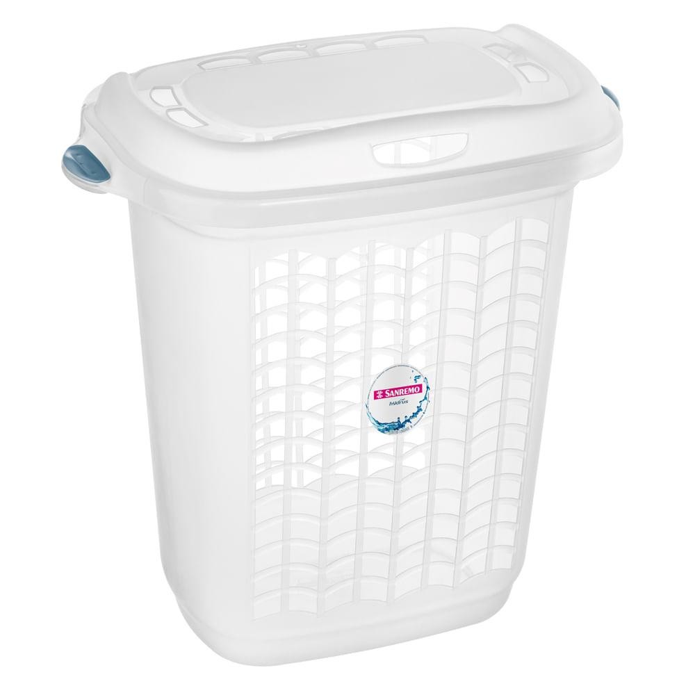 Cesto de Roupas Plástico Transparente 46,4L Hydrus Sanremo - Home & Living