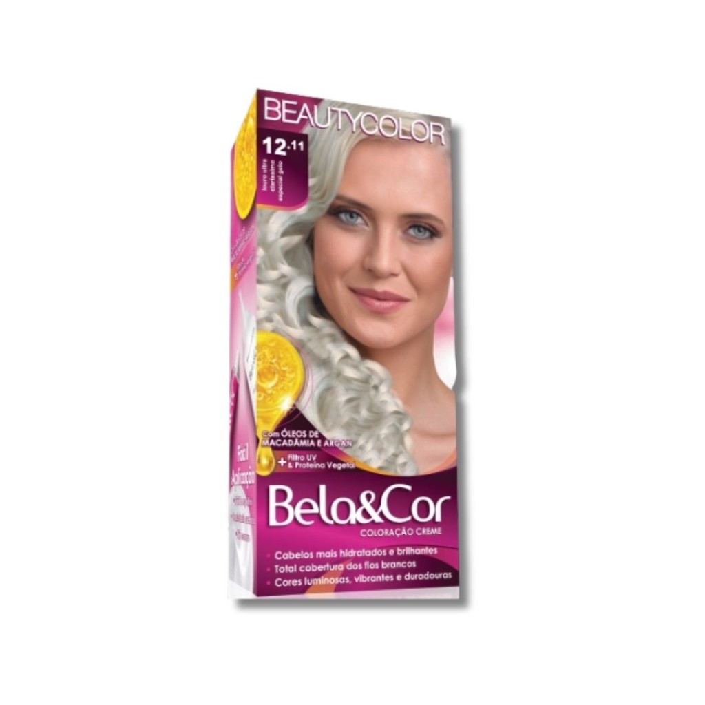 Tintura Bela & Cor Kit 12.11 Louro Ultra Clarissimo Especial Gelo