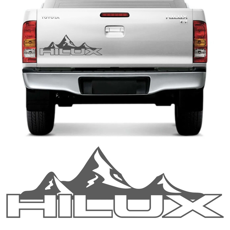 Adesivo Montanha Toyota Hilux Faixa Tampa Traseira Grafite em Oferta na Shopee
