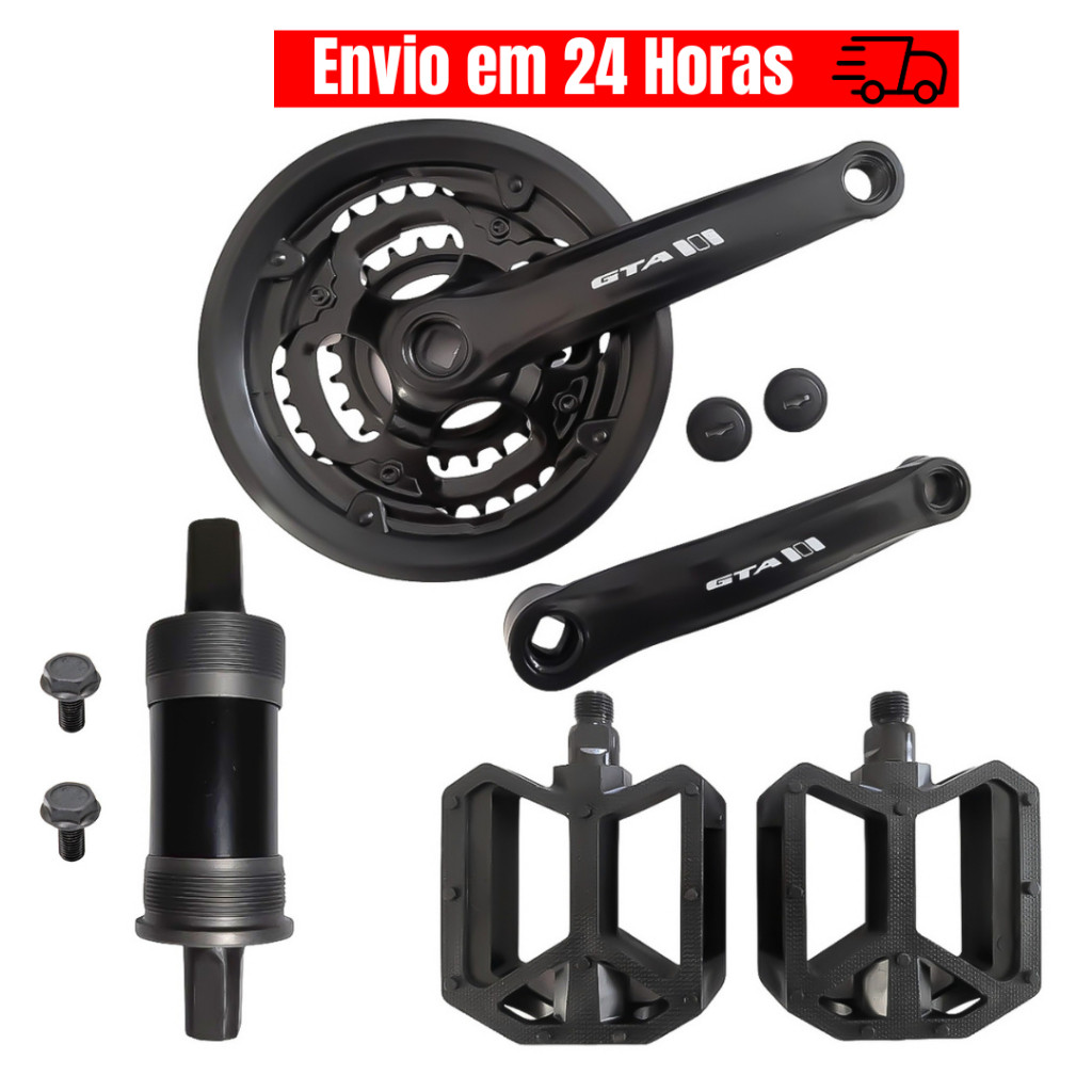 Pedivela GTA Bicicleta Pe De Vela Aro 26/29 Tipo Shimano GTS Absolute Central Rolamento Eixo Ponta Quadrada Pedal Bike em Oferta na Shopee