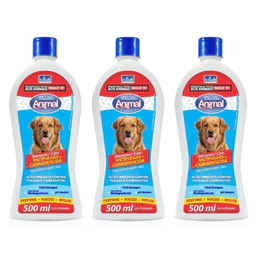 Kit com 3 Shampoo Doctor Animal Antipulgas E Carrapaticida para Cachorro 500ml