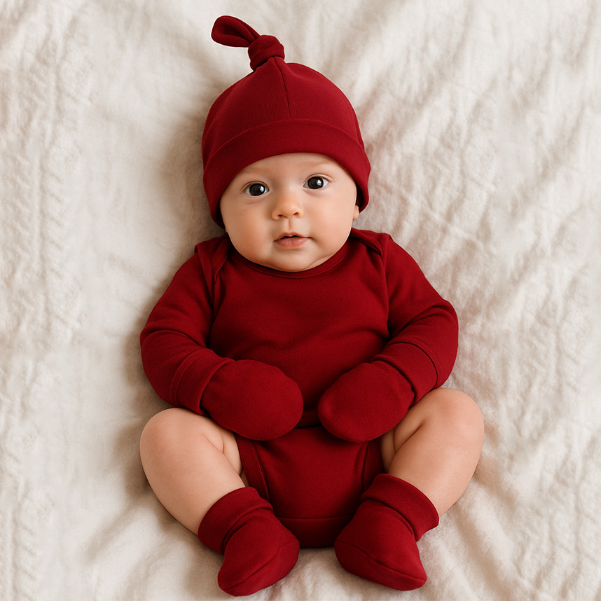 Kit Enxoval Bebê Fofinho Touca Luva e Sapatinho - 3 Peças em Oferta na Shopee