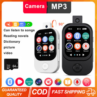 MP3 Player Bluetooth 5.4 Tela 1.8 Polegadas Portátil Com Câmera Leitor De Música Suporte TF Rádio FM