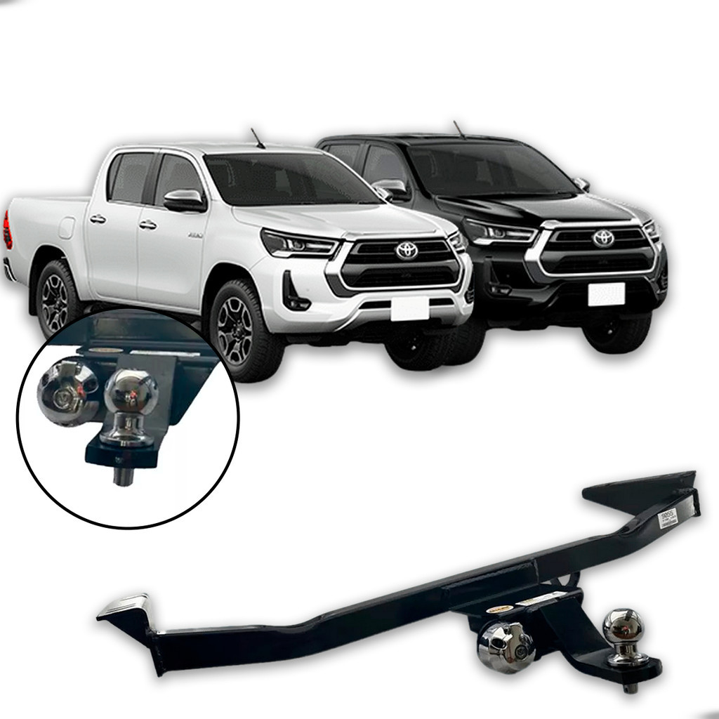 Engate Reboque Removível Mult Toyota Hilux 2016-2025 Proteção Traseira em Aço com Tração 2000kg Homologado INMETRO