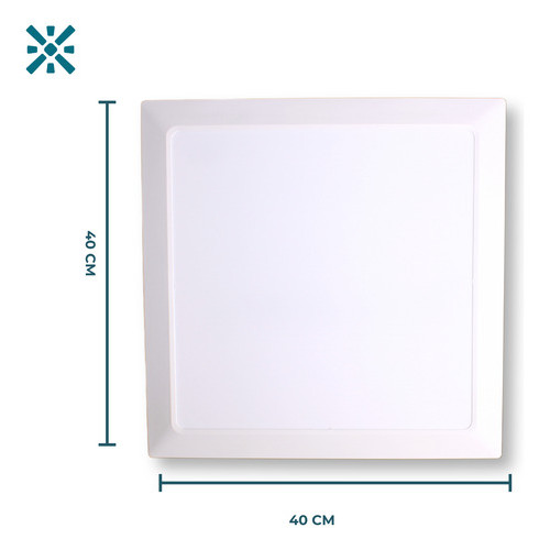 Kit 5 Plafon Led Embutir 36w Branco Quente 40x40 Bivolt