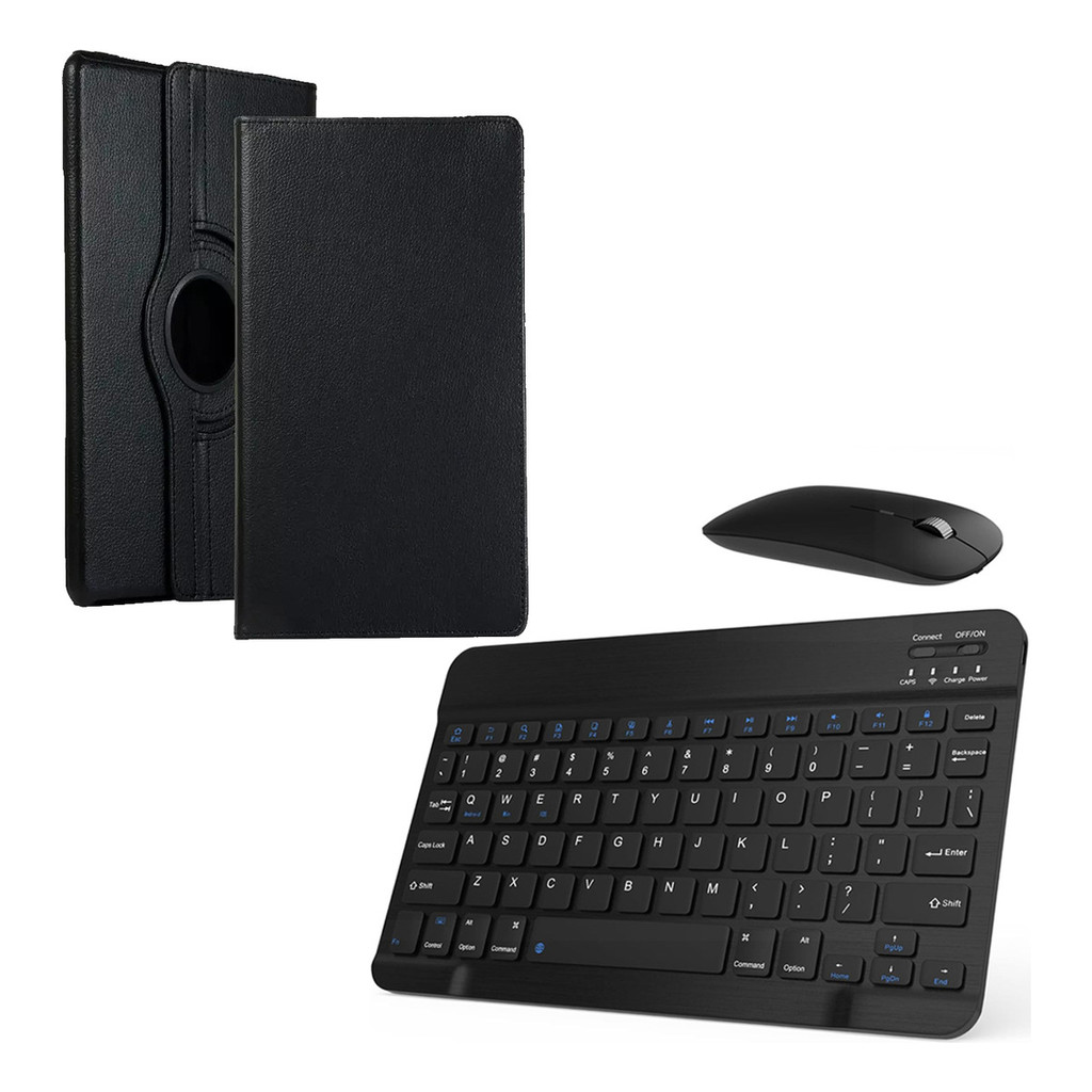 Kit Para Galaxy Tab A9 Plus Capa Giratória + Teclado + Mouse