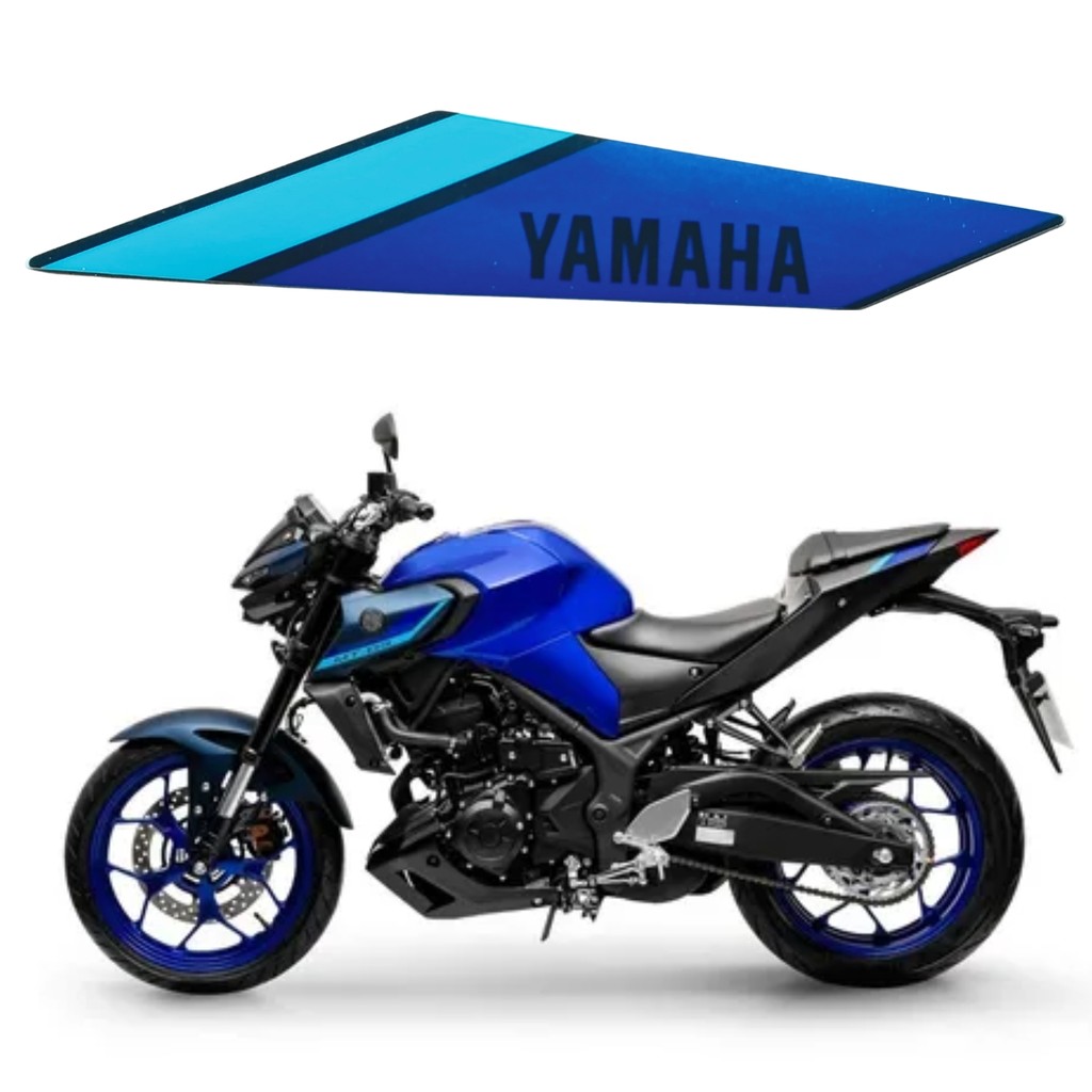 Adesivo Emblema Grafico Traseira Rabeta Lateral Esquerda Mt03 Azul Original Yamaha 2023 2024 2025
