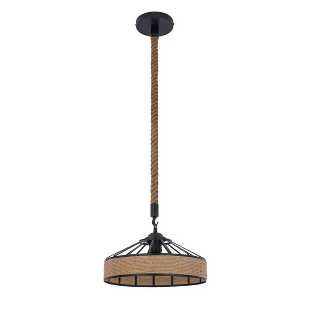 Pendente Trapiche Corda 30x18cm Bivolt GMH P-TRAPICHE-PRETO