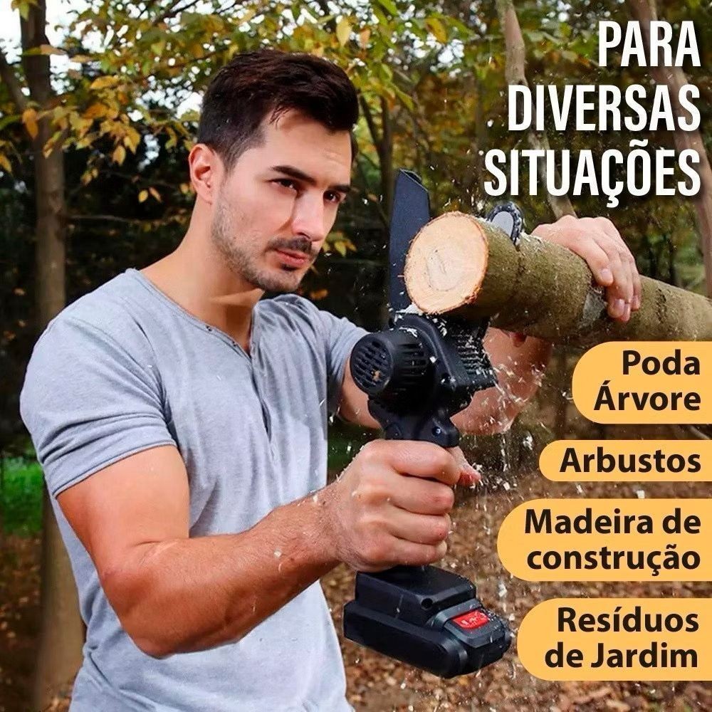 Moto Serra Elétrica Bivolt com 2 Baterias