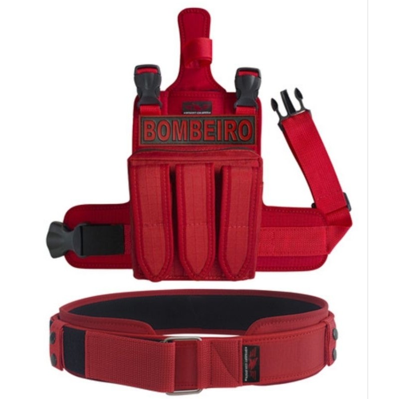 Kit Bombeiro Bornal de Perna Com Porta Faca(Bainha)+ Cinto Tátic0 + Patch Emborrachado