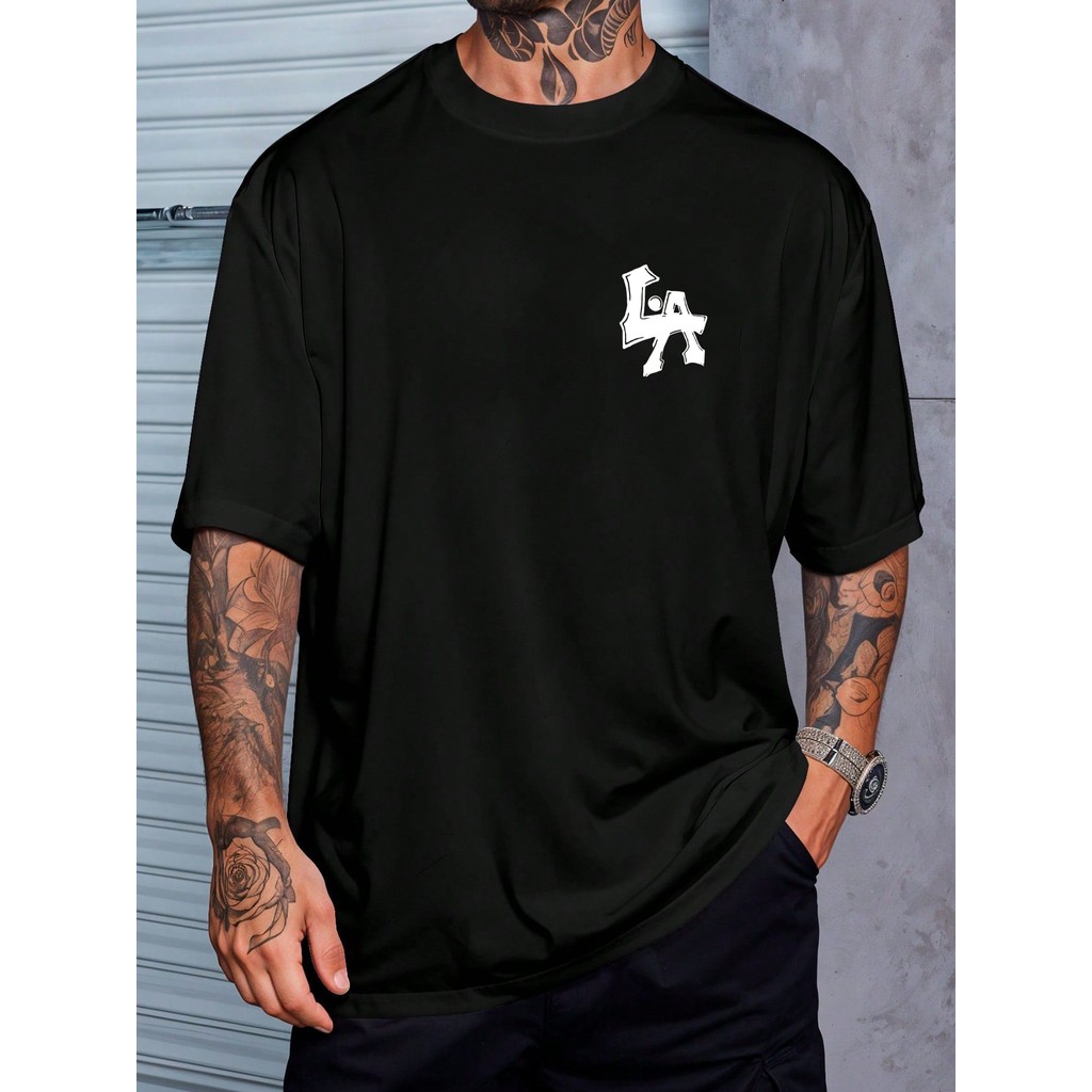 Camiseta Básica Los Angeles Casual Street Camisa  Unissex Masculino Feminino   Streetwear