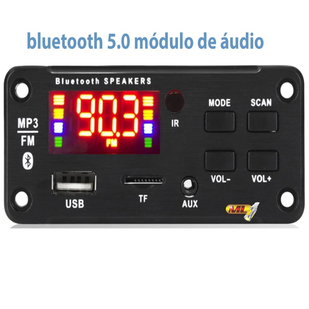 Unidade Sem fio bluetooth 5.0 mp3 wma decodificador placa módulo de áudio usb tf aux fm módulo de rádio áudio