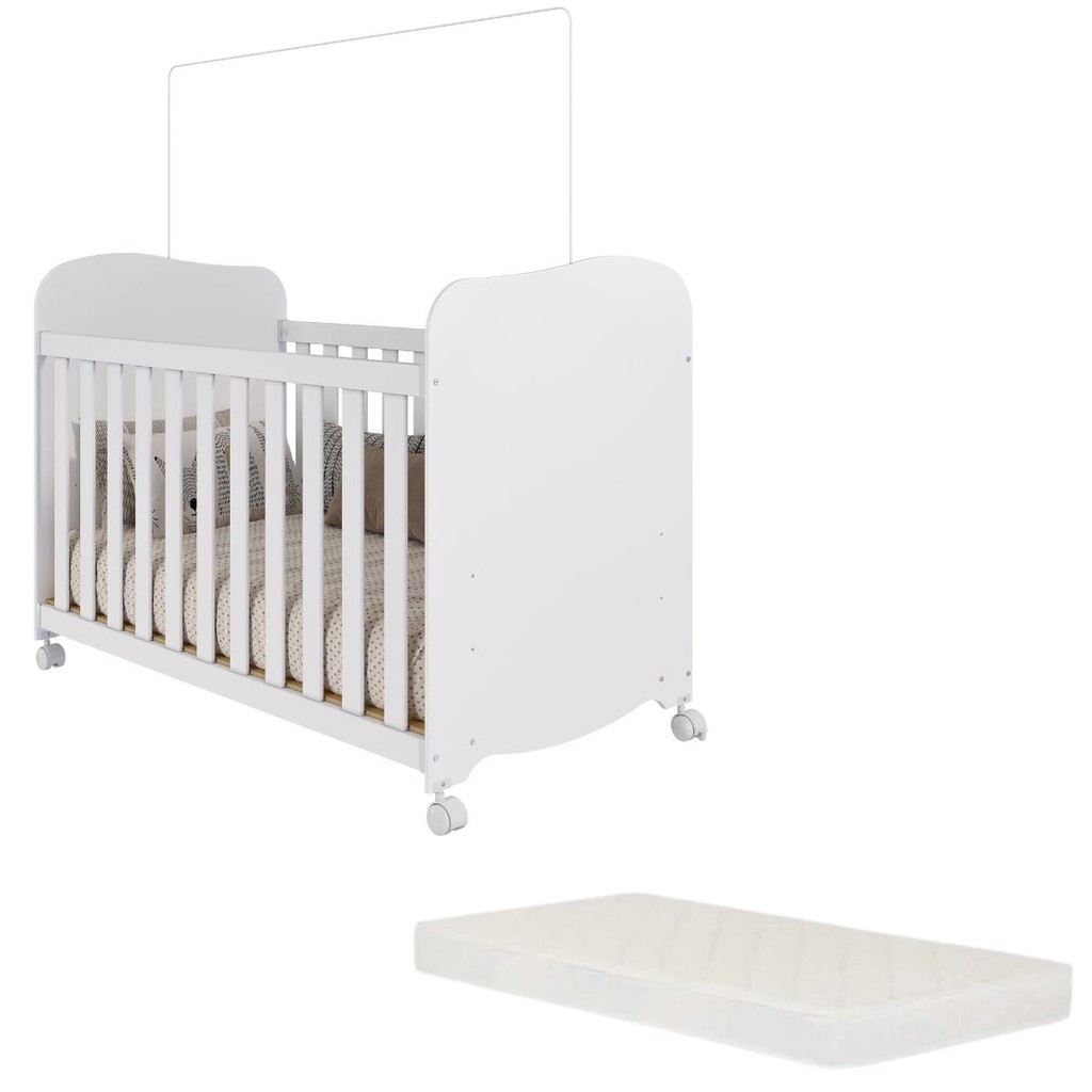 Berço Americano Uli 100% MDF Com Colchão