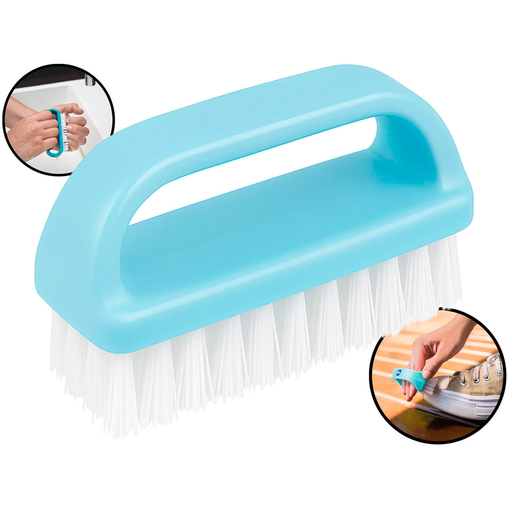 Escovinha Com Alça Para Limpeza Delicada Roupas Sapatos Cozinha Escova Multiuso Cerdas Macias Mor	 em Oferta na Shopee