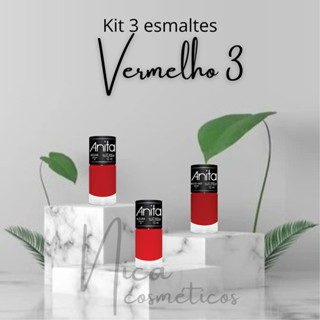 Kit Esmaltes Anita - Alegria, Helena e Maçã do amor em Oferta na Shopee