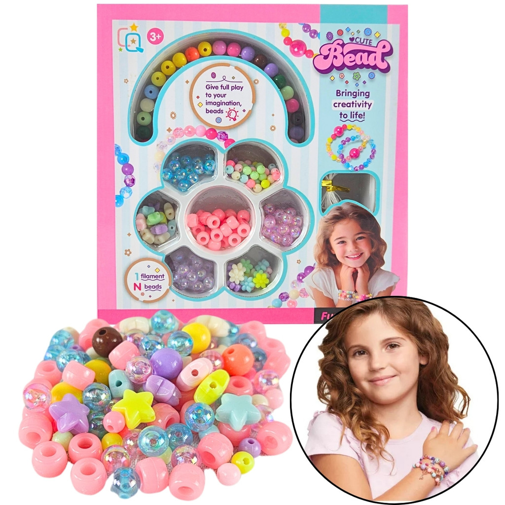 Kit infantil Miçangas 200 Peças CBY0184 - Castela Brasil em Oferta na Shopee