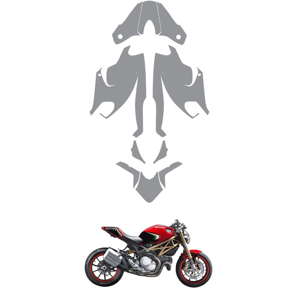 Película PPF Proteção Kit Full Moto Ducati Monster 696 2008 2009 2010 Transparente TPU Anti Risco