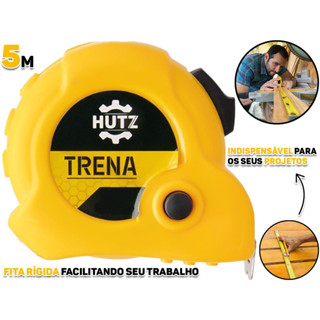 Trena De Bolso Plástica Fita Métrica Aço Inox Com Trava 5m x 19mm Profissional Para Construção Carpintaria em Oferta na Shopee