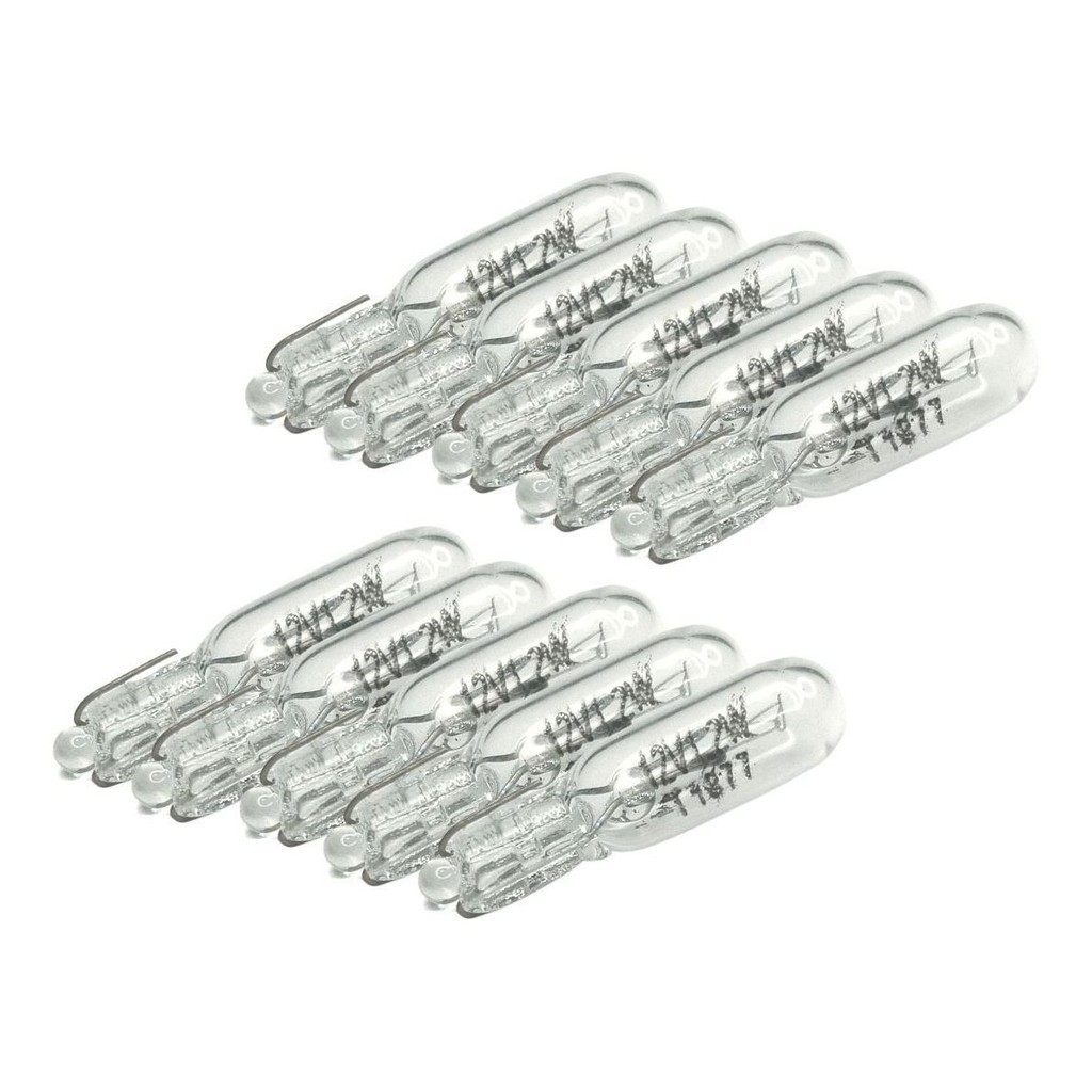 10x Lampadas Pinguinho T5 Halogena W1.2w 12volts Esmagadinha