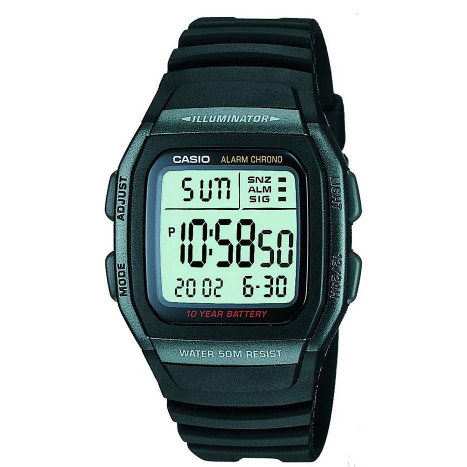 RELÓGIO CASIO MASCULINO DIGITAL QUADRADO W-96H-1BVDF - Watches