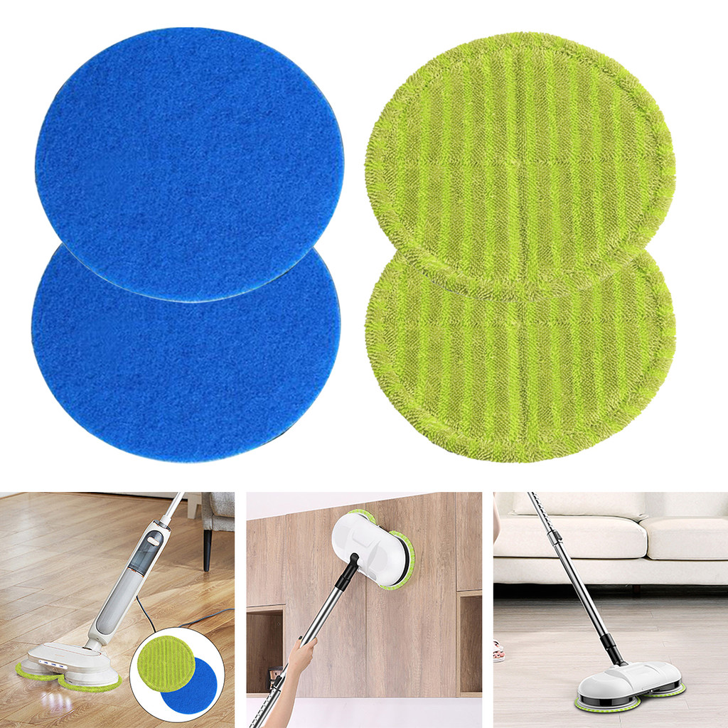 Novo Esfregão Rotativo Elétrico Sem Fio , Almofadas De Limpeza De Substituição , Panos Rotativos Elétricos , Incluindo 4