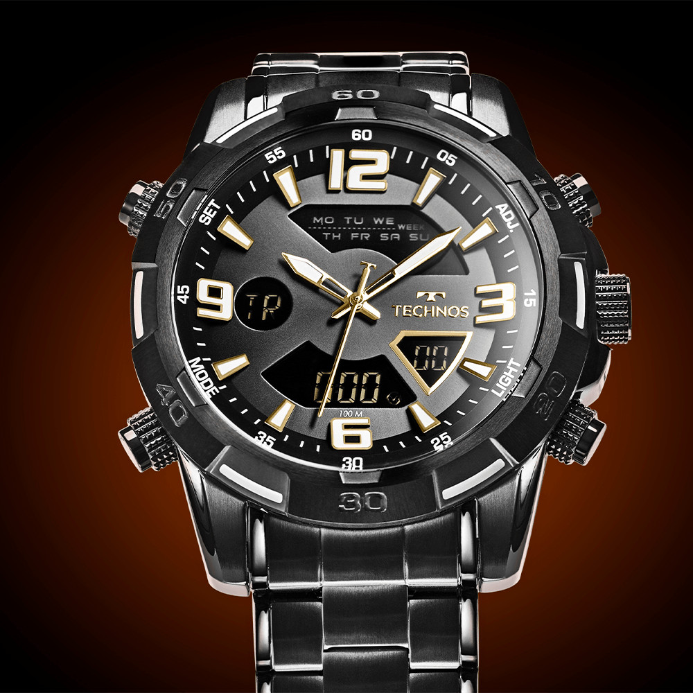 RELÓGIO TECHNOS MASCULINO ANADIGI W23305ADB/1P